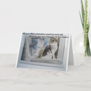 Cartão Placas de saudação de cores aquáticas A6