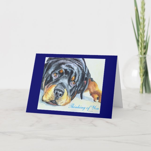 Cartão Placas de saudação do Rottweiler / Notecards (Frente)