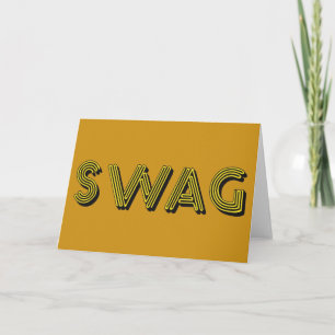 Cartão Placas de saudação personalizadas SWAG
