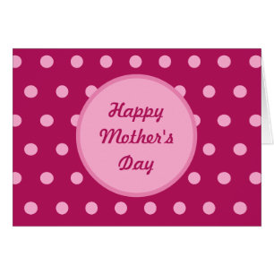Cartão Placas de Vazio de Dia de as mães felizes (magenta