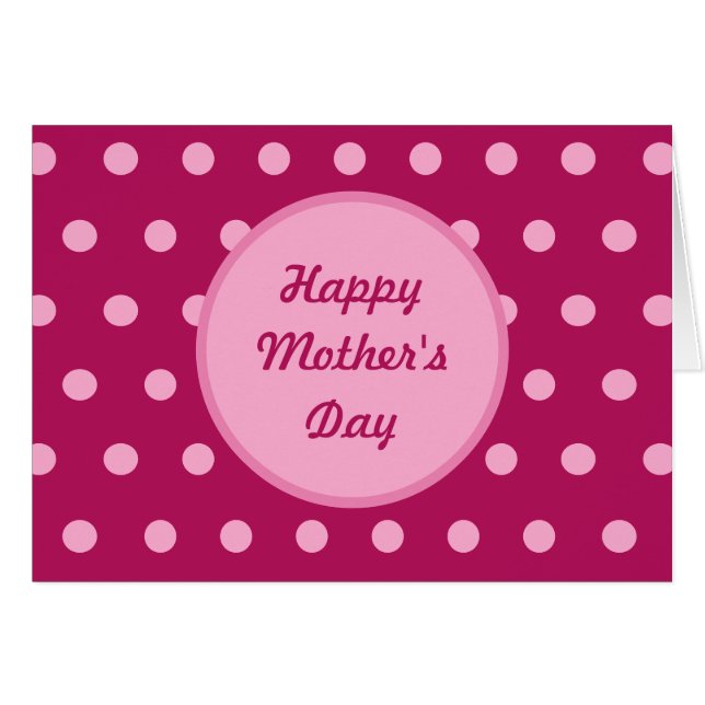 Cartão Placas de Vazio de Dia de as mães felizes (magenta (Frente Horizontal)