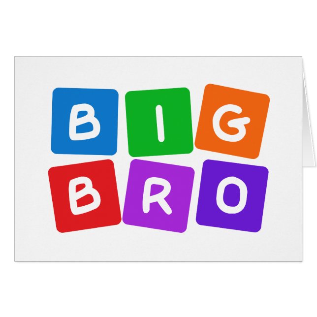 Cartão Placas de vazio personalizadas Big Bro (Frente horizontal)