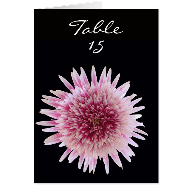 Cartão Placas Numéricas de Mesas de Casamento - Número Pe (Frente)