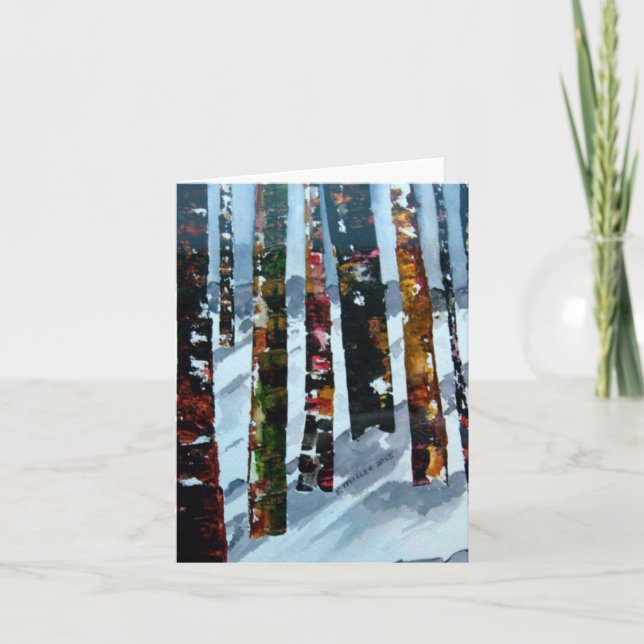 Cartão Placas para Vazio de árvores de inverno (Frente)