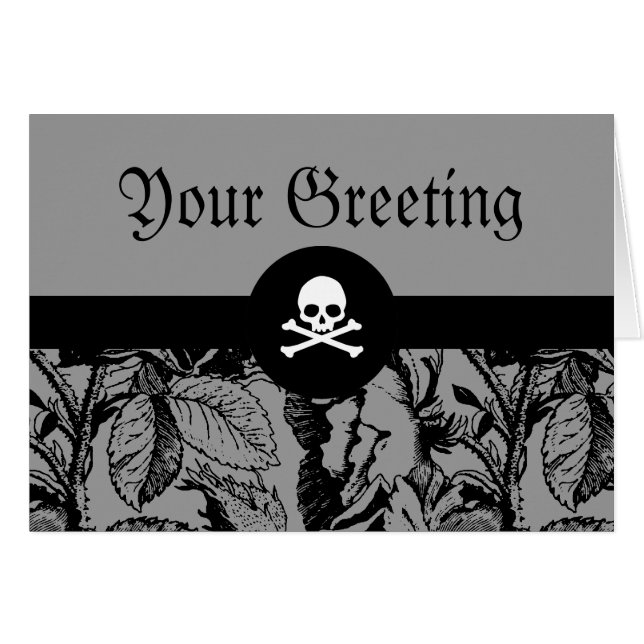 Cartão Placas Rosa e crônicas góticas (Frente Horizontal)