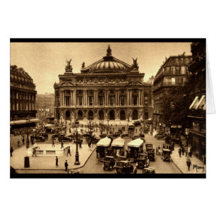 Cartão Place de l'Opera, Paris França c1925 Vintage