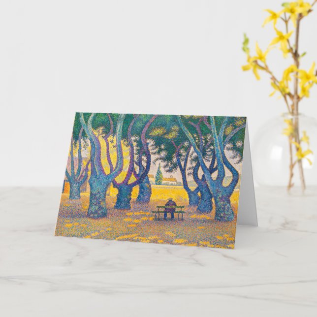 Cartão Place des Lices, Rua. Tropez | Paul Signac | (Flor Amarela)