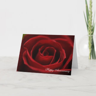 Cartão "Placid Red Rose" Anniversary Card