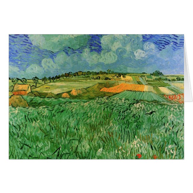 Cartão Plain Próar Auvers por Vincent van Gogh (Frente Horizontal)