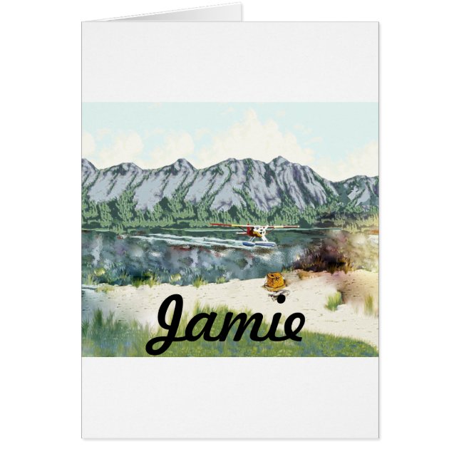 Cartão Planador E Viagem De Pesca Do Alaska Bush (Frente)