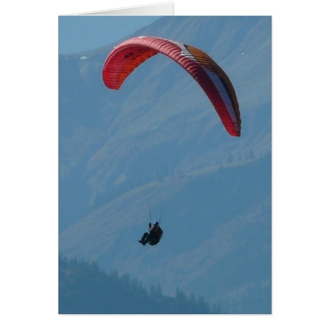 Cartão Planador Europeu Colorido de Voo Suíço Parapente (Frente)