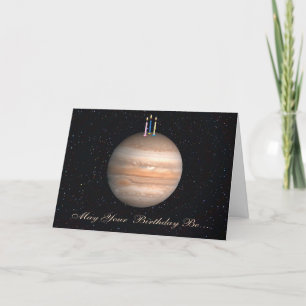 Cartão Planet Jupiter Birthday Card