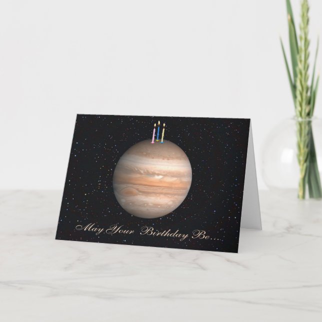 Cartão Planet Jupiter Birthday Card (Frente)