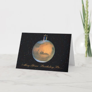 Cartão Planet Mars Birthday Card