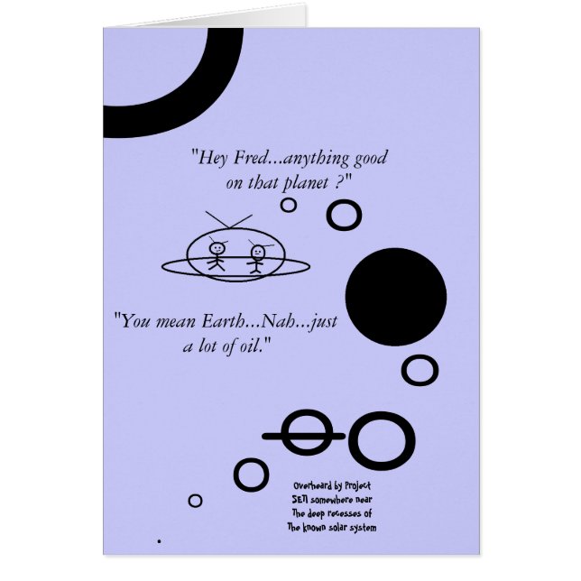 Cartão Planet Oil "Invasão de Alienígenas" (Frente)