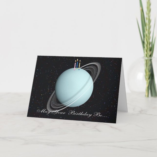 Cartão Planet Uranus Birthday Card (Frente)