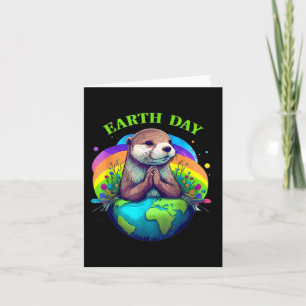 Cartão Planeta do Dia da Terra Aniversário do Dia da Terr