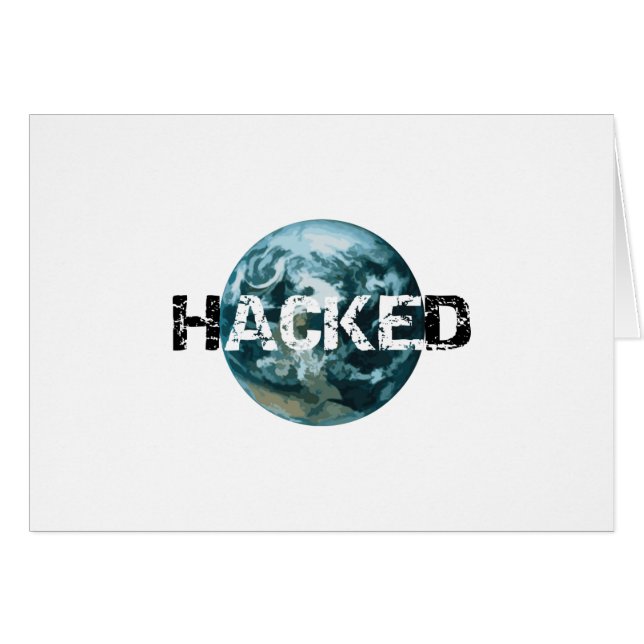 Cartão Planeta Hackeado Terra (Frente Horizontal)