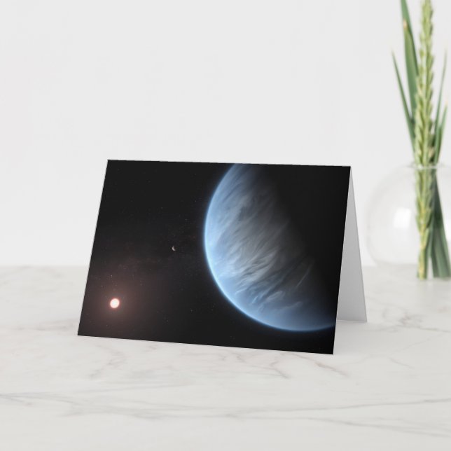 Cartão Planeta K2-18b, Estrela De Host E Planeta De Acomp (Frente)