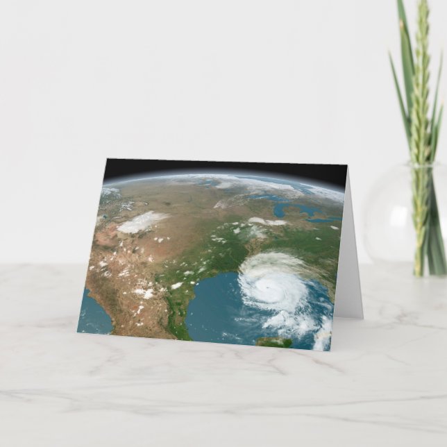 Cartão Planeta Panorâmico Terra E Os Eua. (Frente)