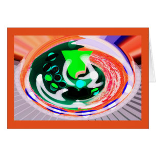 Cartão planeta Terra alienígena