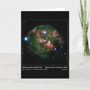 Cartão Planetary Nebula NGC 246 – Spitzer Space Telescope