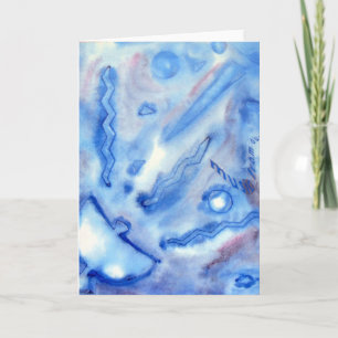 Cartão Planilhas de pintura por aquarela satélite