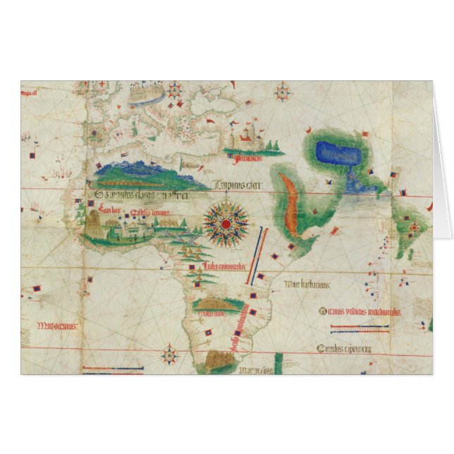 Cartão Planisphere | 1502 de Cantino (Frente Horizontal)