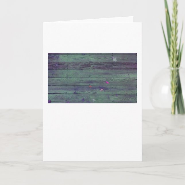 Cartão Planks de Madeira Recuperados (Frente)