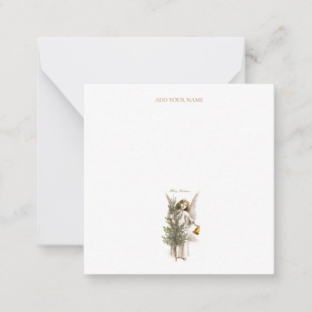 CARTÃO PLANO : ANJO DE NATAL VINTAGE (Frente)