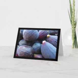 Cartão Plano aproximado da fruta figo roxo