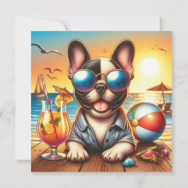 Cartão plano Bulldog francês