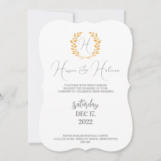 Cartão plano, convite muçulmano