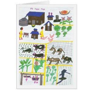 Cartão Plano da fazenda de Margaret