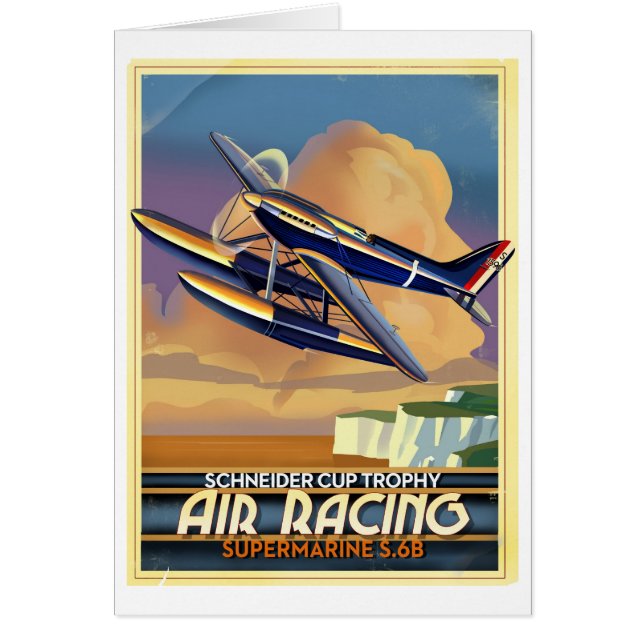 Cartão Plano da raça do ar (Frente)