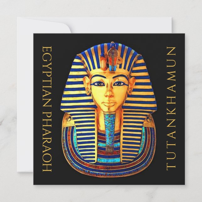 Cartão plano de alta definição Pharaoh Tutankhamun (Frente)