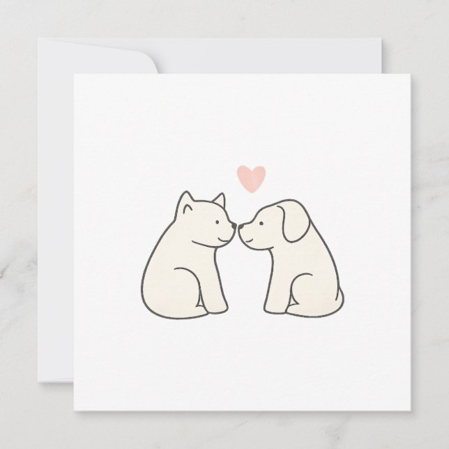 Cartão Plano de Amor de Cachorro (Frente)