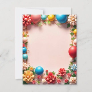 Cartão plano de aniversário