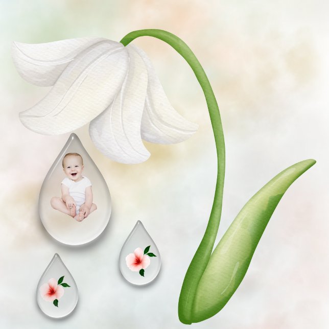 Cartão plano de aniversário do Baby Girl 1sr (Criador carregado)