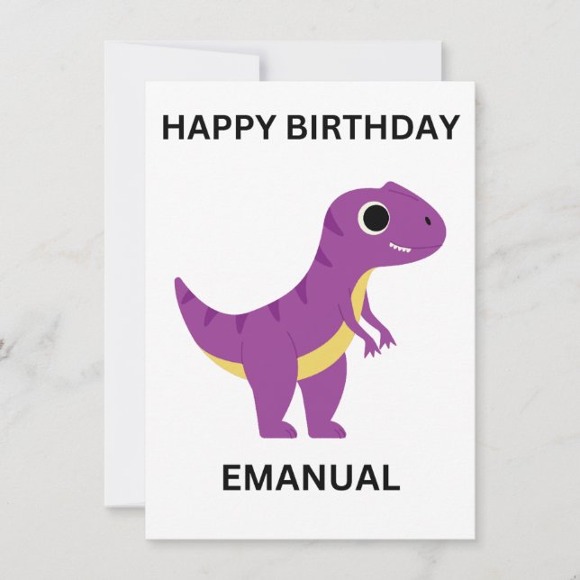 Cartão plano de aniversário FELIZ (Frente)