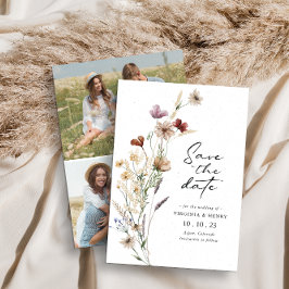Cartão Plano de Boho Photo Save The Date