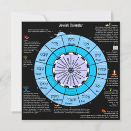 Cartão Plano de Calendário Judaico