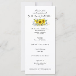 Cartão plano de casamento rústico de girassol