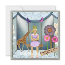 Cartão plano de colagem de arte alterada, Funky Vi