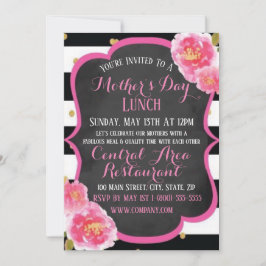 Cartão Plano de Convite para Dia de Almoço da Mãe