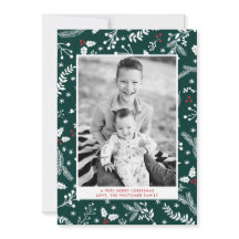 Cartão Plano de Férias de Natal com Frutas Verdes 