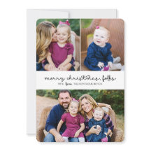 Cartão Plano de Férias de Natal de Script Casual 3