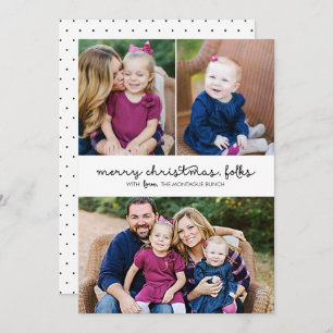 Cartão Plano de Férias de Natal de Script Casual 3