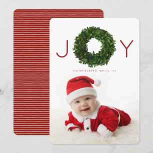 Cartão plano de férias de Natal em Boxwood