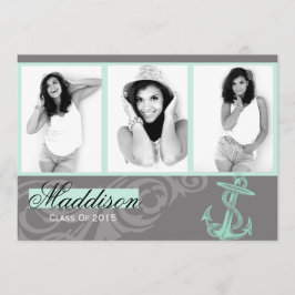 Cartão Plano de Formatura com Foto da Âncora Verde